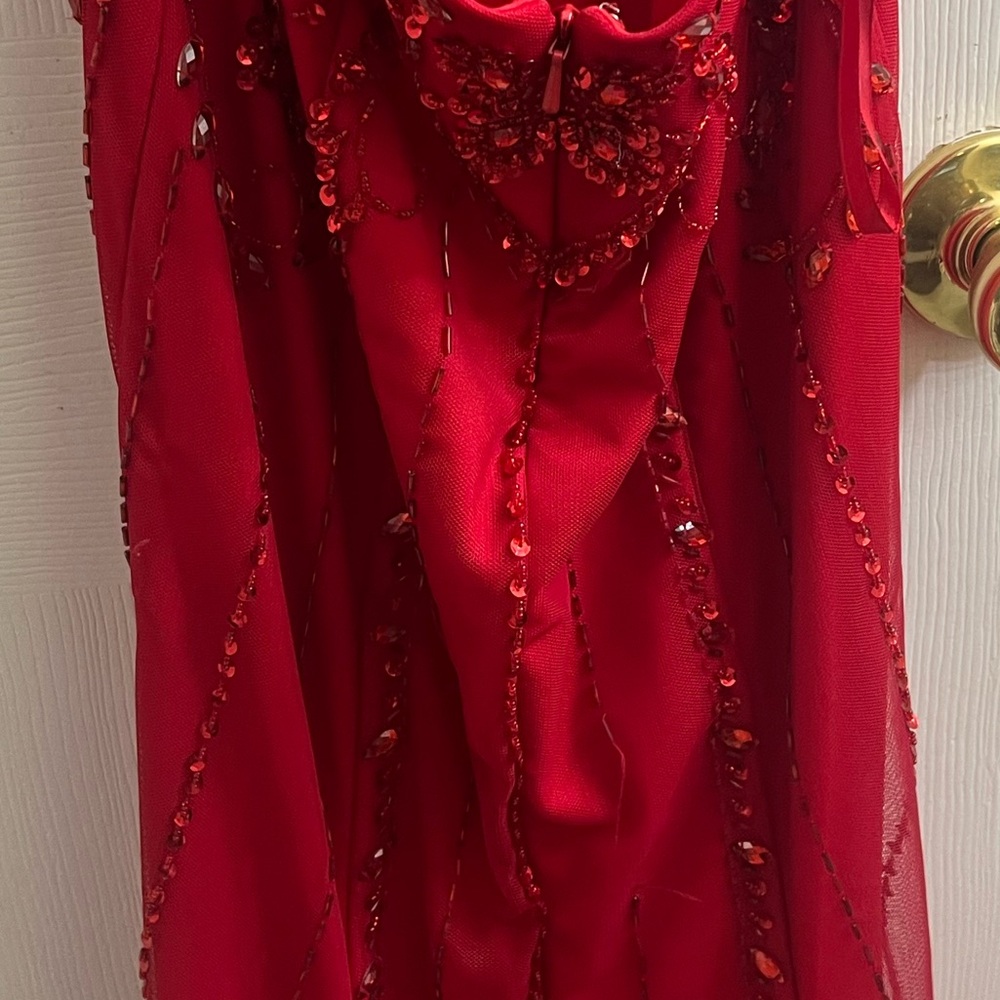 Red Rhinestone Gown - Picture 5 of 8